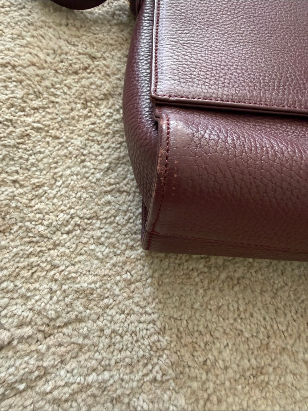 Cuyana Burgundy Leather Crossbody Bag - Picture 5 of 12